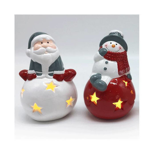 Illuminated Santa Claus Battery 11.6x7.5x7.5cm 2pcs