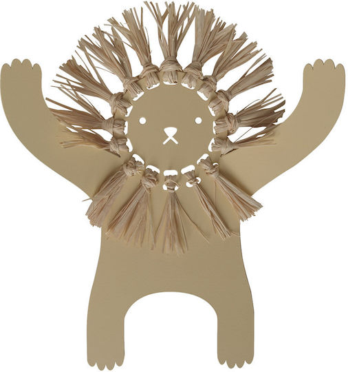 Tresxics Kinder Wandhaken Mehrfachhaken Wandmontiert Metallisch Beige 20x18.5cm 1Stück