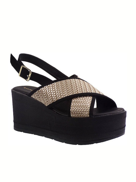Katia Shoes Πλατφόρμες Gold