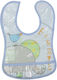 Kamtex Baby Waterproof Bib Fabric with Hoop & Loop Fastener & Pocket Light Blue