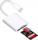 Card Reader Type-C για microSD Λευκό