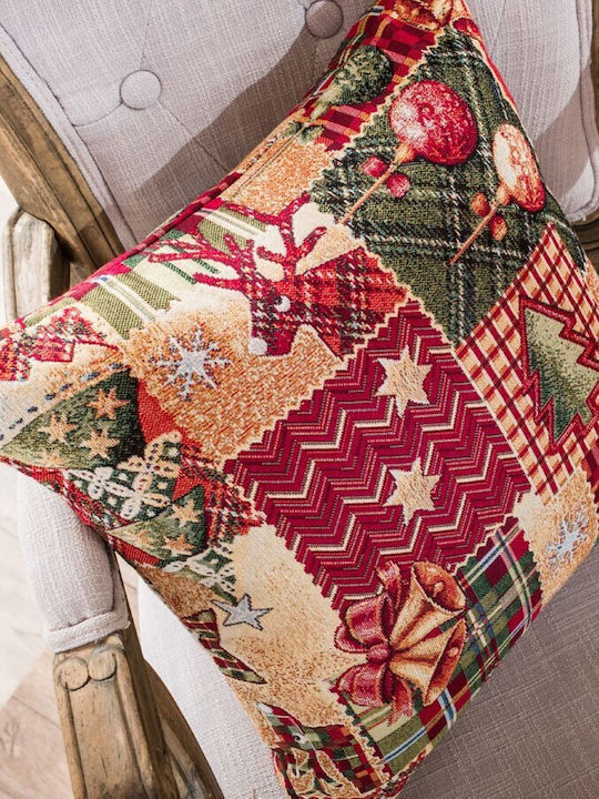 Teoran Weihnachtsdekorativer Kissenbezug Quadratisch Tinsel 65x65cm
