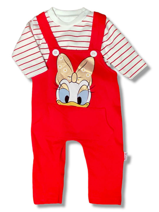 Babydom Set Body pentru Bebeluși cu Pantaloni Roșu