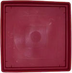 Plastona 10059065 Square Plate Pot Red 26x26cm