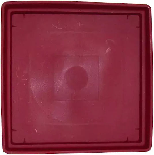 Atmosphera Plate Pot Plastic Red 26x26cm 10059065