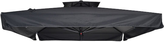 Epiplo-Fos Replacement Umbrella Fabric Gray 3x3m