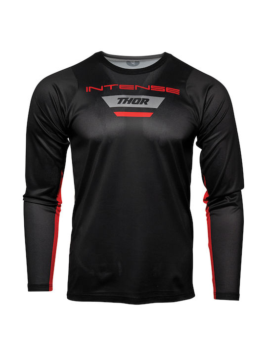 Thor Herren Lange Ärmel Fahrradtrikot Berg Fahrrad Schwarz