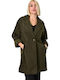 Women's Khaki Coat with Buttons