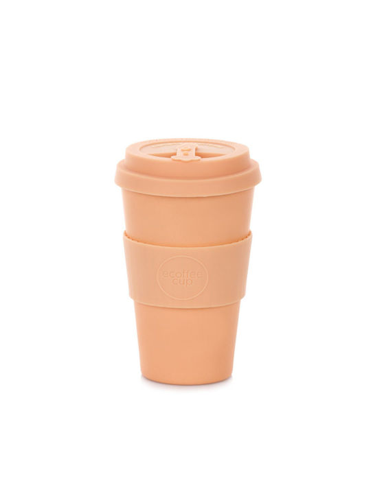 Ecoffee Cup Mug Bamboo Orange 400ml 1pcs