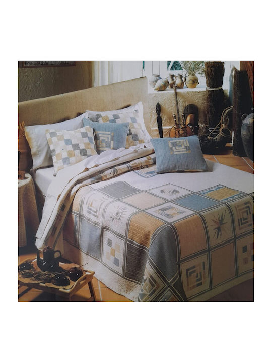 Manterol Casa Trebol Three-Seater Sofa Throw Jacquard 235x270cm Ecru