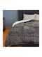 BS Collection Duvet Cover Queen 240x220cm Coral Charcoal 350 GSMGsm