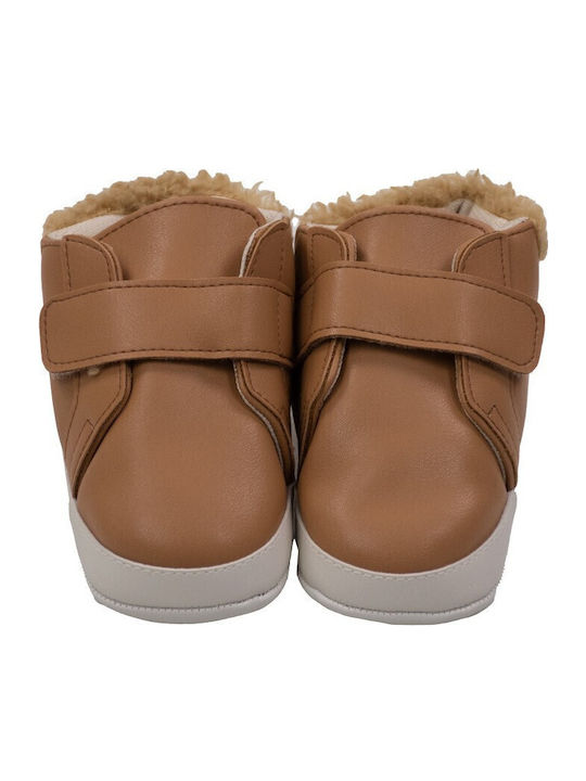 Funny Baby Baby Booties Brown