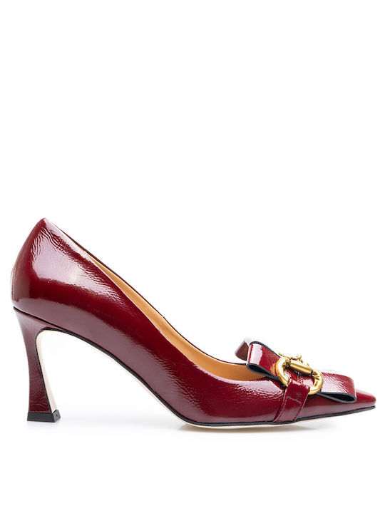 Labrini Patent Leather Burgundy Heels
