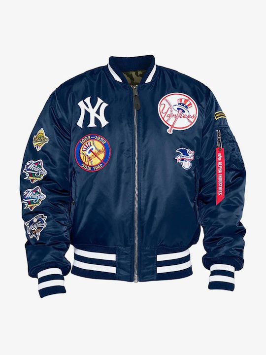 New Era York Yankees Men's Winter Bomber Jacket Blue