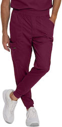 Landau Bărbați Pantaloni medicali Burgundy