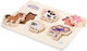 Wooden Kids Peg Puzzle Φάρμα 5pcs Tactic