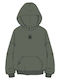 Kinder-Sweatshirt mit Kapuze und Taschen Khaki
