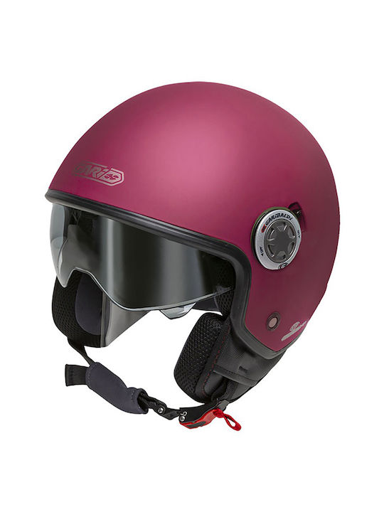 Garibaldi Matt Fuchsia Cască de motocicletă Jet ECE 22.05