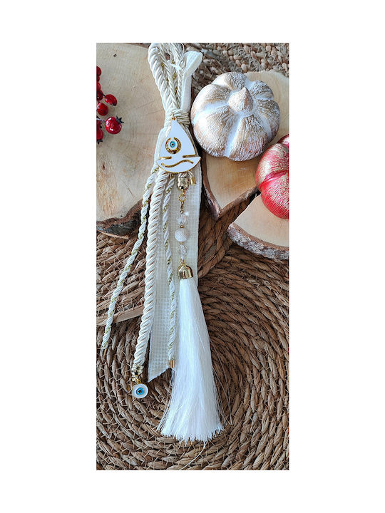 Hanging Lucky Charm Boat White 1pcs