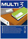 Multi 3 Self-Adhesive Rectangular A4 Labels 70x25.4mm