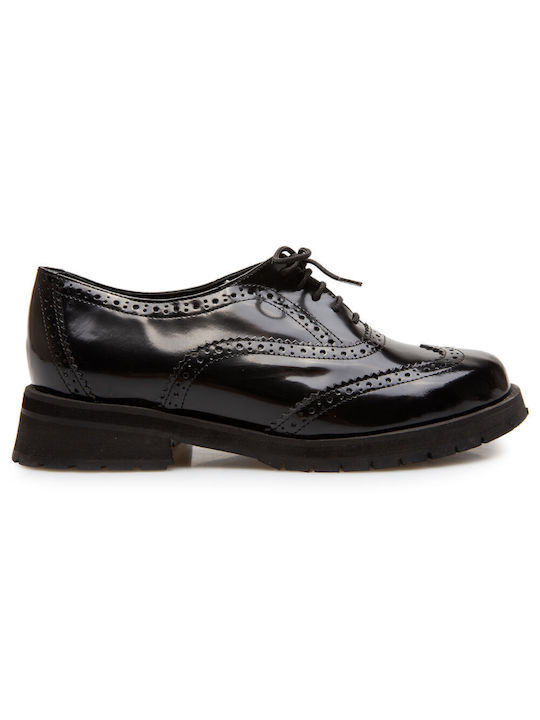 Labrini Damen Oxfords in Schwarz Farbe