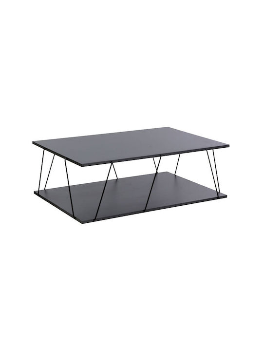 Rectangular Coffee Table Tars Charcoal-Black L90xW60xH30.5cm