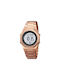 Skmei Digital Watch Chronograph Battery with Metal Bracelet Rose Gold/Whit