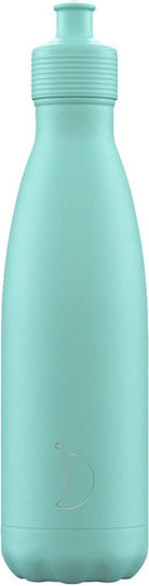 Chilly's Original Series Sports Μπουκάλι Θερμός Ανοξείδωτο BPA Free 500ml Pastel Green