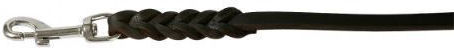 ABC Klin Hundeleine/Hundeführer Leder in Schwarz Farbe 1m x 1.2cm