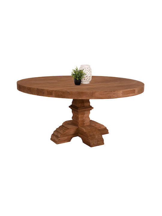 Provence Кръгла Маса За Трапезария От Масивно Дърво Кафява 180x180x76см