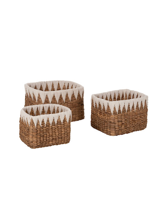 Coș decorativ Wicker cu mânere Brown Freebox