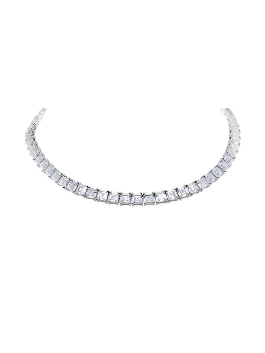 Necklace from Silver with Zircon