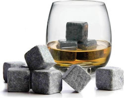 Whiskey Decorative Ice Cubes Stone with Glasses 9pcs
