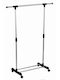 Klikareto Floor Garment Rack made of Metal Silver 145x41x93cm