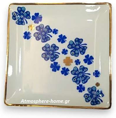 My Precious Blue Tavă Decorativă Ceramică Pătrată 17x17cm 1buc
