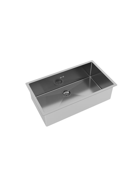 Helika Helika Enna ΕΝΝ100B Unterbau Spüle Inox B79xT45cm Silber