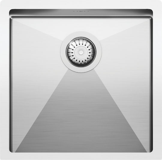 Helika Helika Enna Υποκαθήμενος Νεροχύτης Inox Μ45xΠ45cm Ασημί