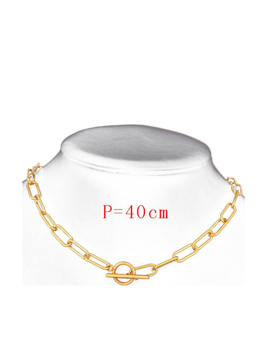 Callajewels Chain Neck made of Steel Gold-plated Length 40cm