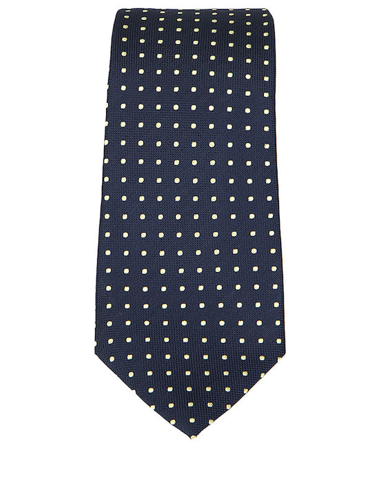 Vardas Men's Tie Silk Printed in Navy Blue Color