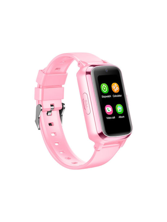 Wonlex Kids Smartwatch D37 with GPS and Rubber/Plastic Strap Pink