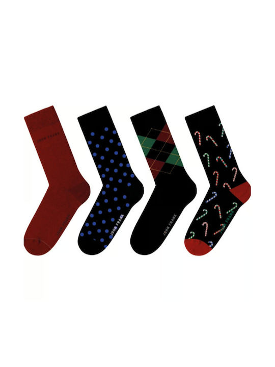 John Frank Men's Christmas Socks Multicolour 4Pack