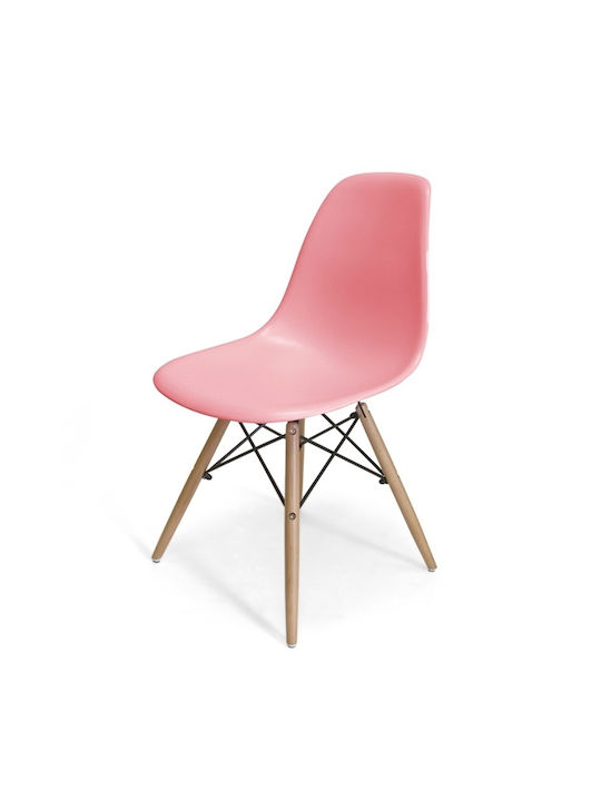 Monte Dining Room Polypropylene Chair ΡΟΖ 52x47x82cm