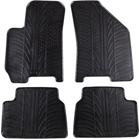 Apesan Set of Front and Rear Mats 4pcs for Chevrolet Lacetti 2004-2007 Black