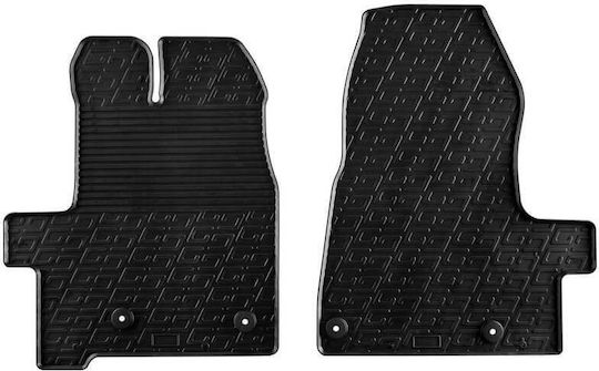 Apesan Σετ Μπροστινά και Πίσω Πατάκια 2τμχ για Ford Tourneo Custom 2012+ Μαύρα