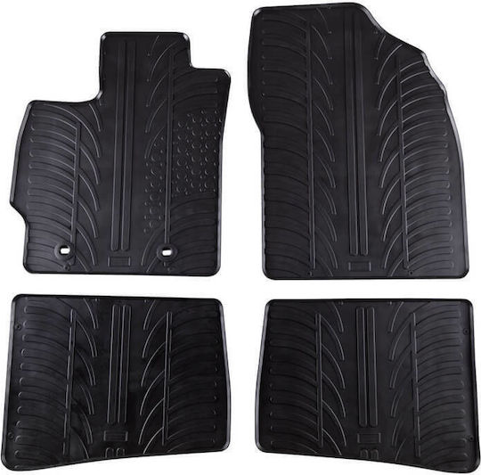 Apesan Set of Front and Rear Mats 4pcs for Toyota Prius 2009-2012 Black
