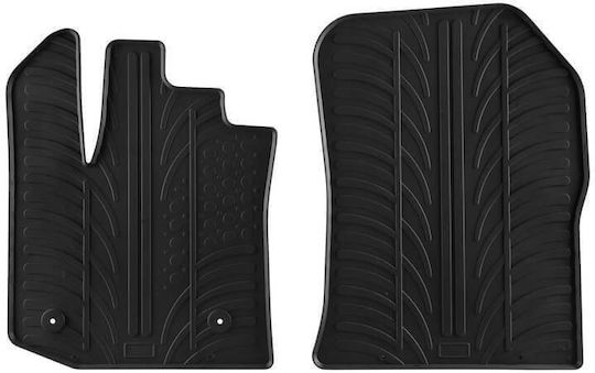 Apesan Set of Front and Rear Mats 2pcs for Dacia Dokker 2013+ Black