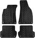 Apesan Σετ Μπροστινά και Πίσω Πατάκια 4τμχ για Seat Exeo Audi A4 Μαύρα