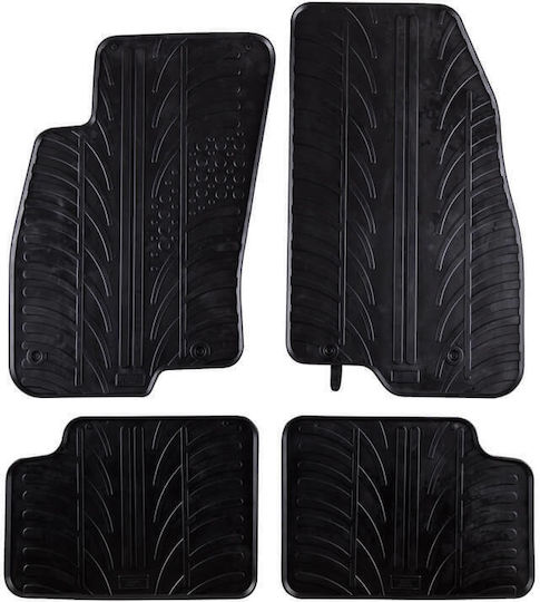 Apesan Set of Front and Rear Mats 4pcs for Fiat Grande Punto 2005-2010 Black