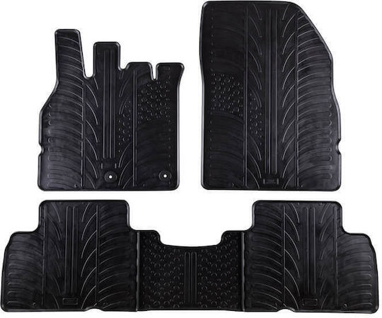 Apesan Set of Front and Rear Mats 5pcs for Renault Scenic 2009-2016 Black