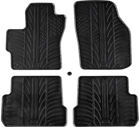 Apesan Set of Front and Rear Mats 4pcs for Mazda 3 2004-2008 Black